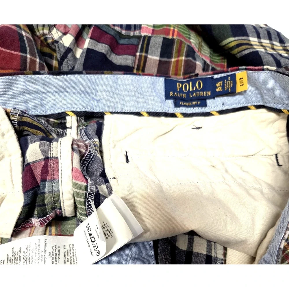 VTG POLO Ralph Lauren Madras Patchwork Classic Fit 9